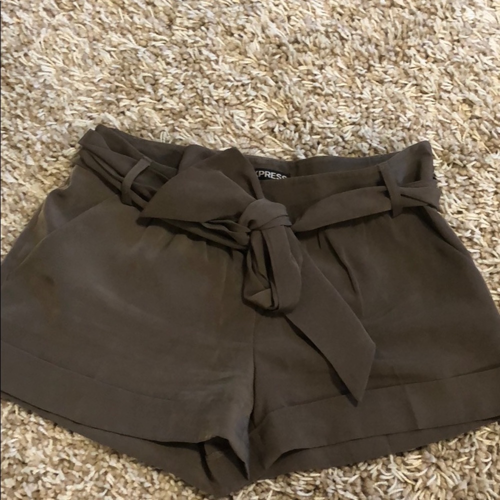 Express Olive Dress Shorts